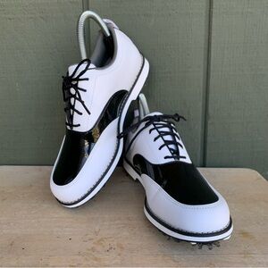 FootJoy Dryjoys Premiere Series Golf Shoes White Black Womens Size 6.5 M